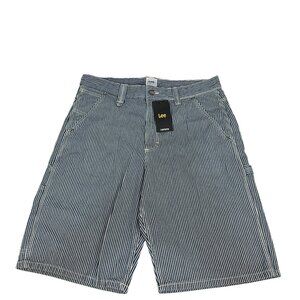 Lee Carpenter Striped Denim Shorts Men’s Size 33 Relaxed Fit 100% Cotton New